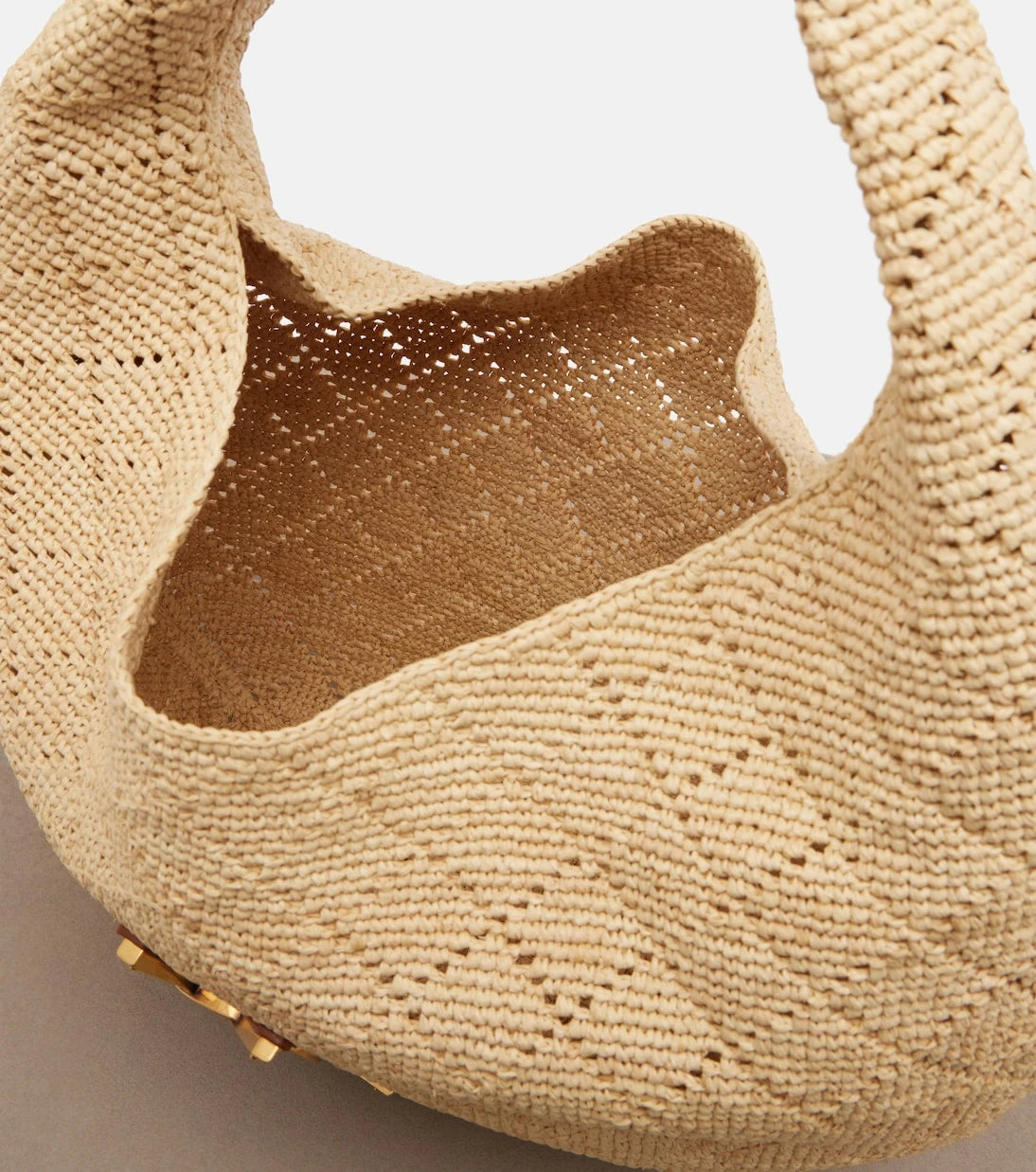 Saint Laurent - Icare raffia shoulder bag