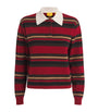 Guest In Residence Red Cashmere Cropped Rugby Shirt