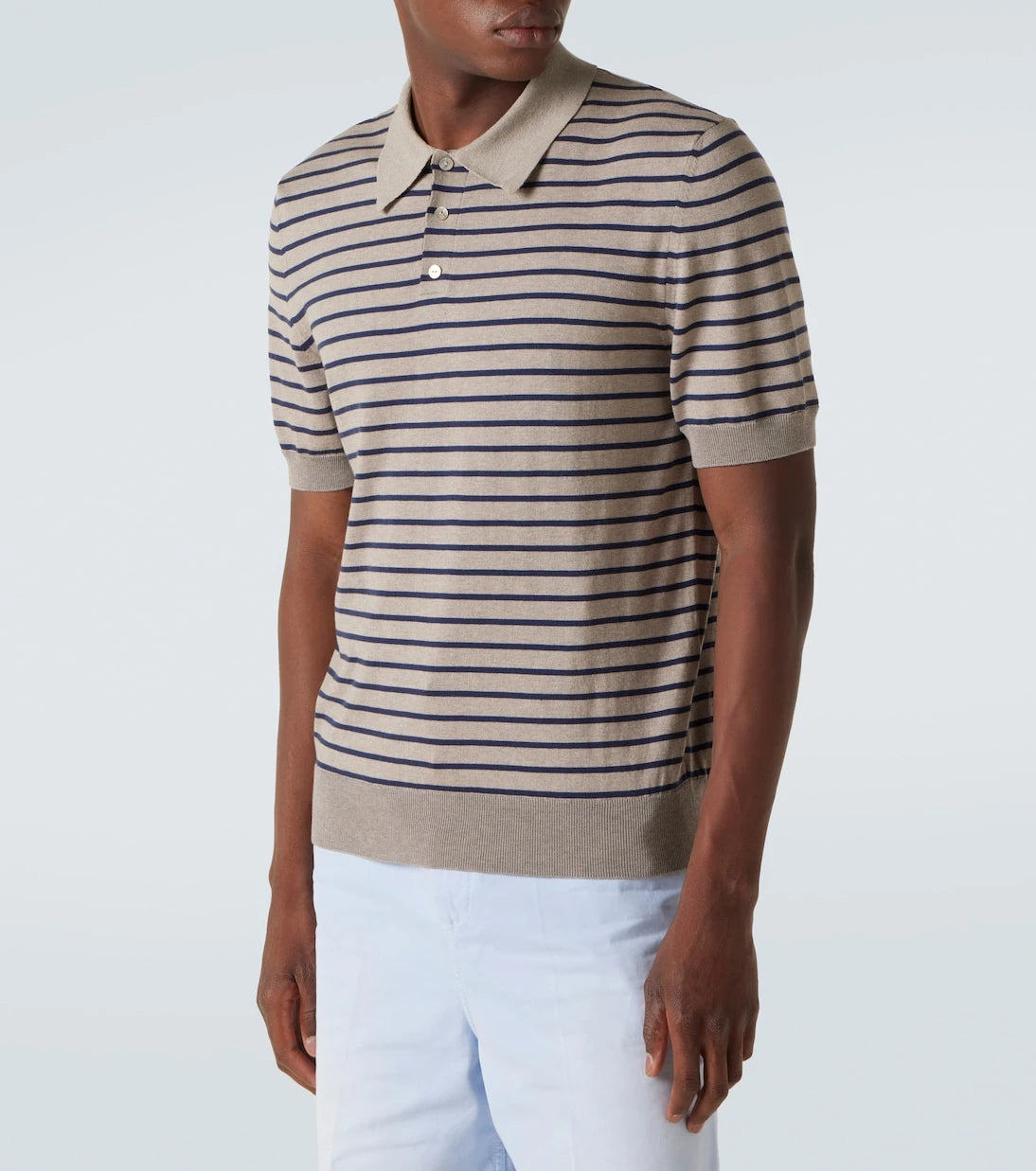 Loewe - Knitted striped cotton-blend polo shirt