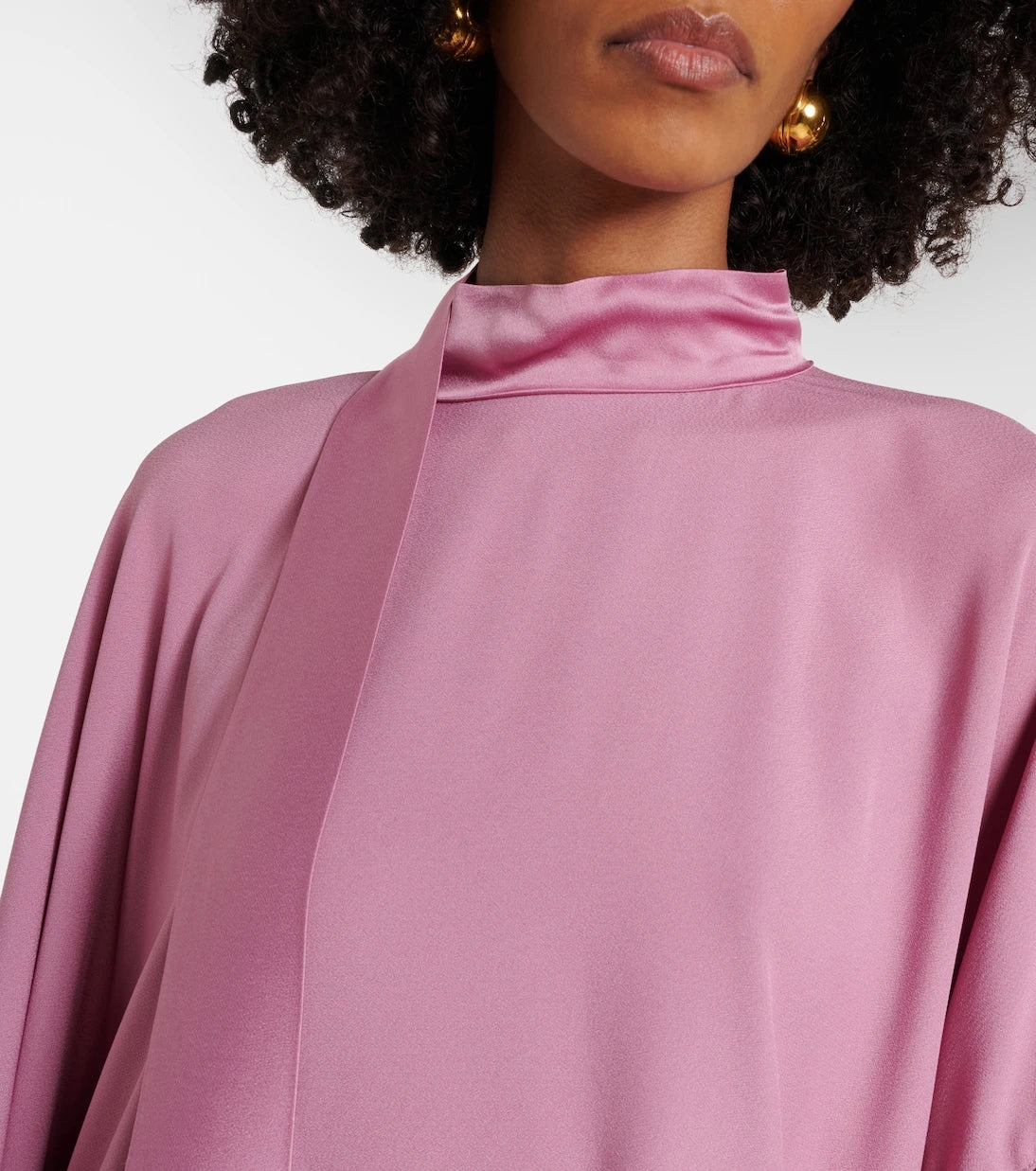 Taller Marmo - Asymmetric fringed satin kaftan
