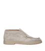 Santoni Grey Suede Andvari Ankle Boots