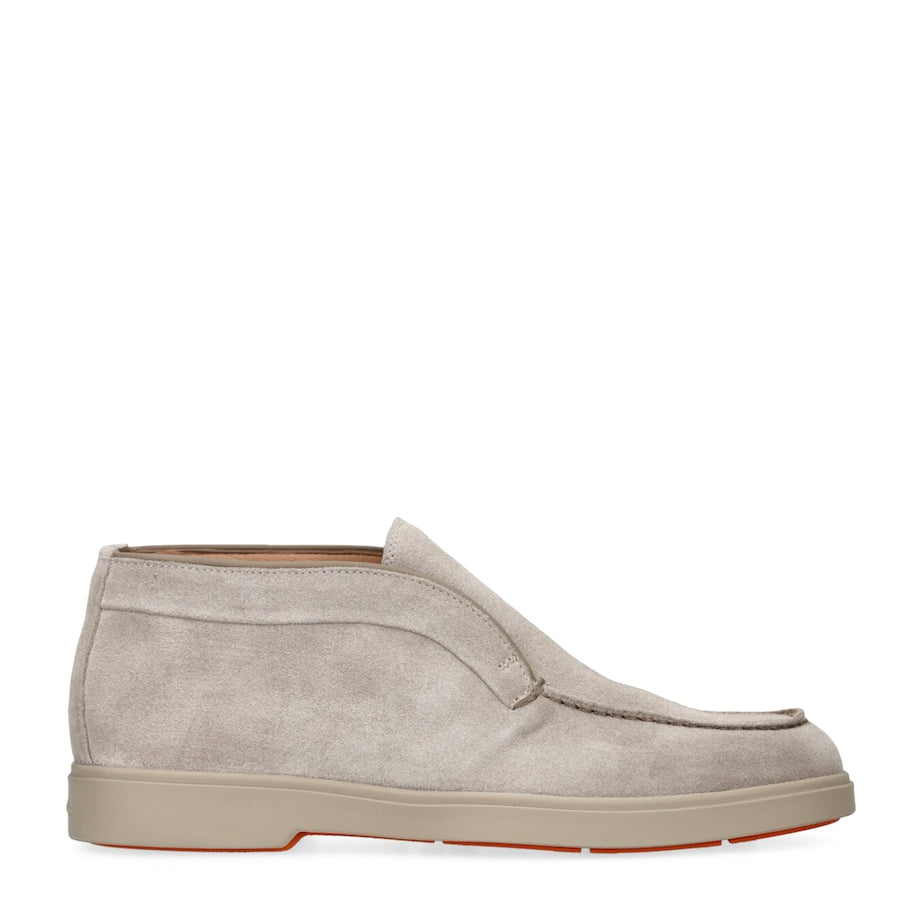 Santoni Grey Suede Andvari Ankle Boots