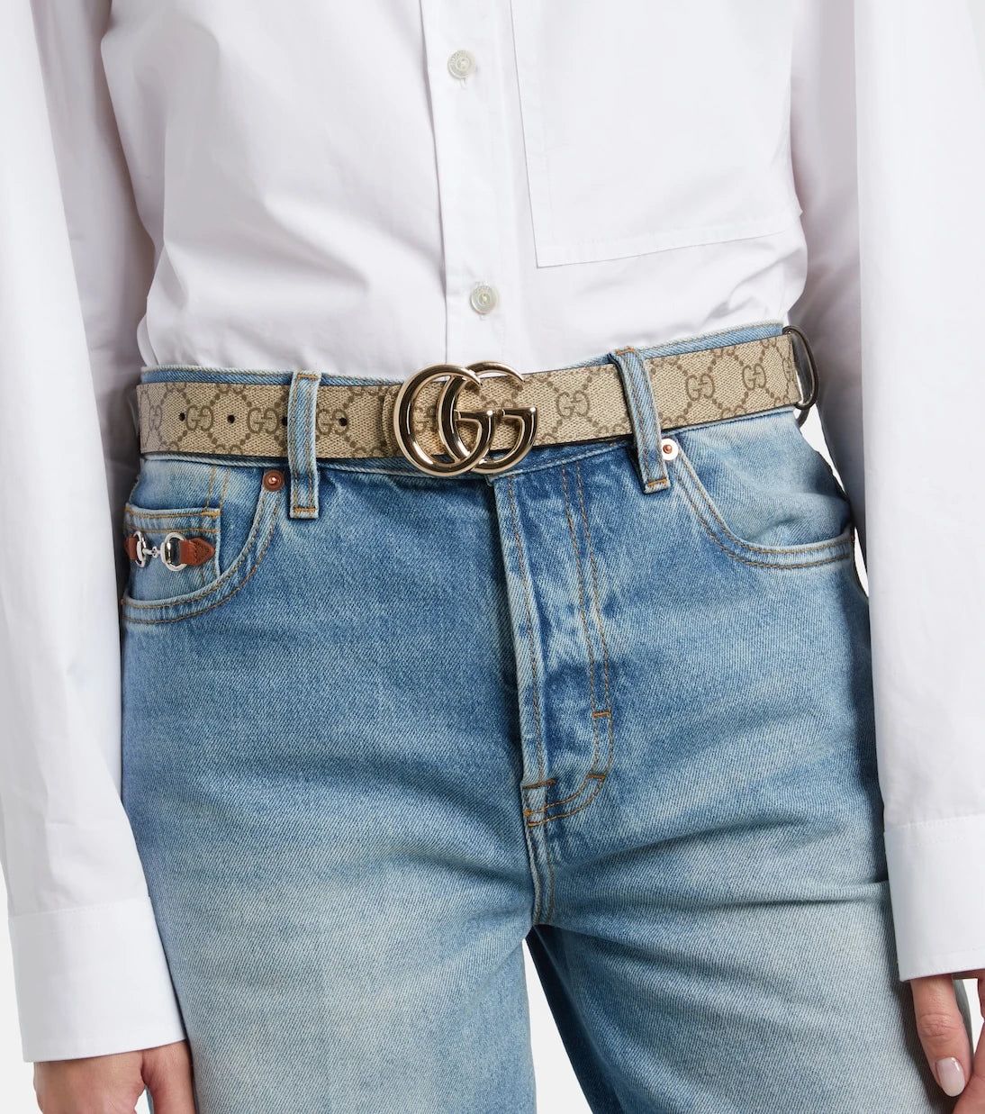 Gucci - GG Marmont reversible leather belt
