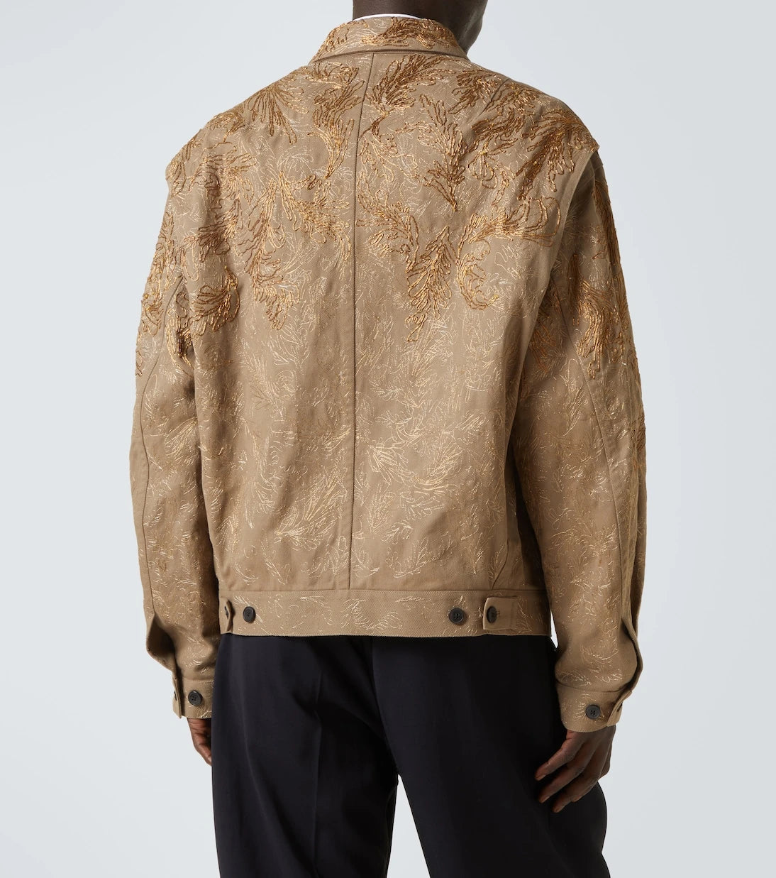 Dries Van Noten - Floral lamé cotton blouson