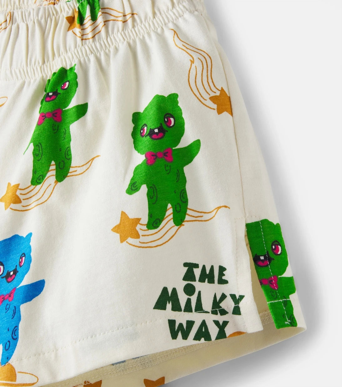 Mini Rodini - Alien printed cotton jersey shorts
