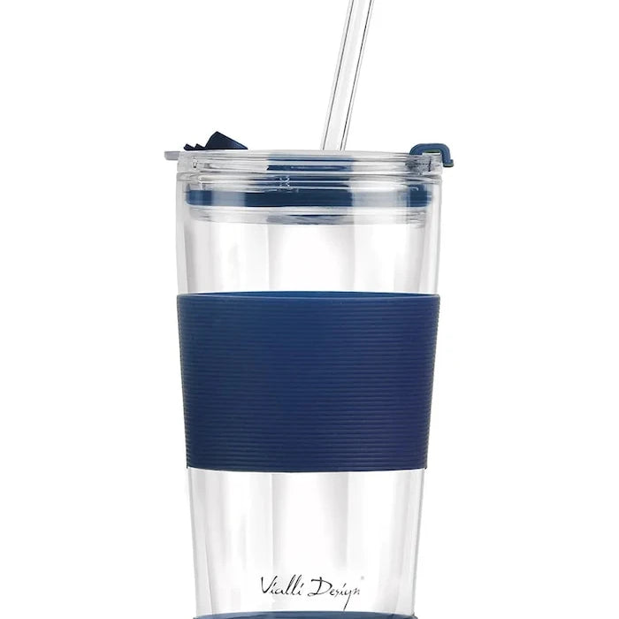 Термочаша със сламка Vialli Design Fuori 600 ml