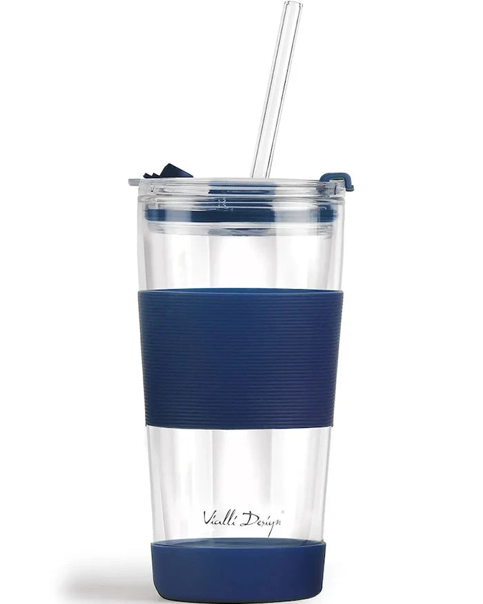 Термочаша със сламка Vialli Design Fuori 600 ml