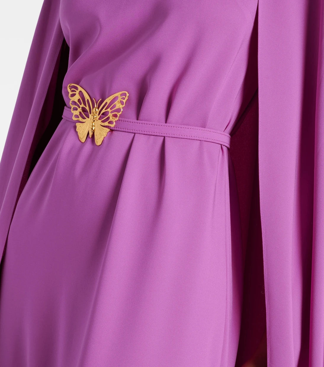 Oscar de la Renta - Caped silk-blend gown