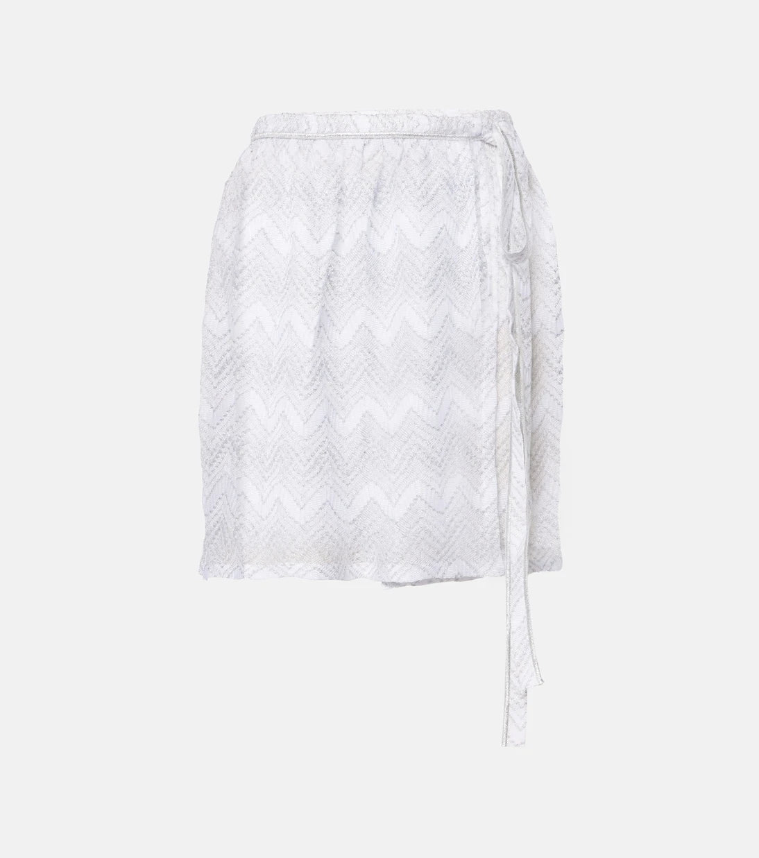 Missoni - تنورة بنمط متعرج لامعة ملفوفة