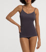 Black Cotton Seamless Padded Camisole