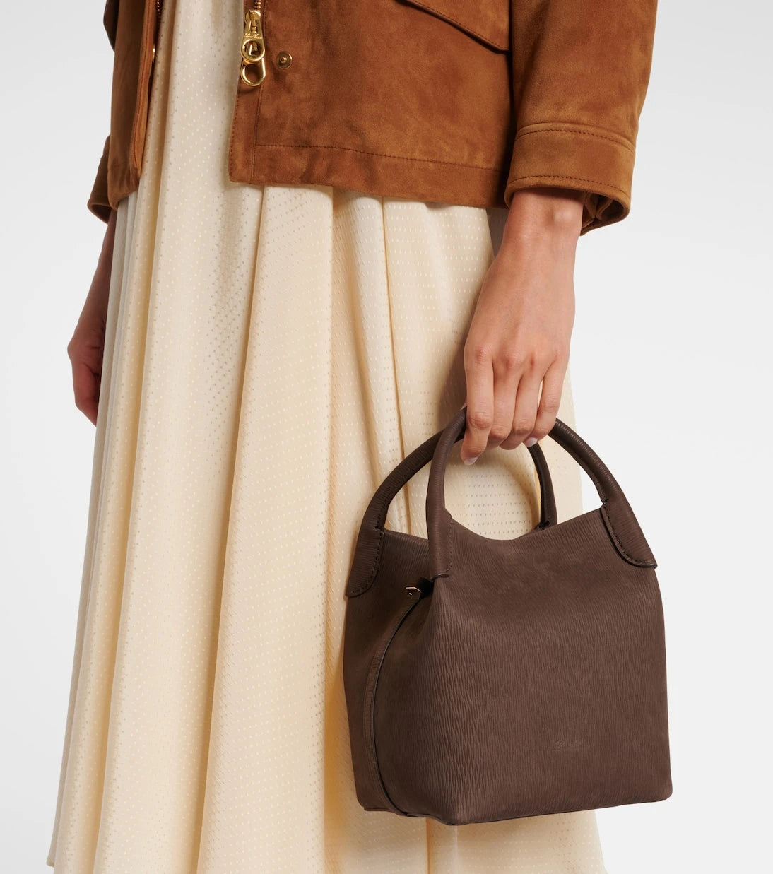 Loro Piana - Bale Small leather bucket bag