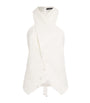 White Asymmetric Tie Waistcoat