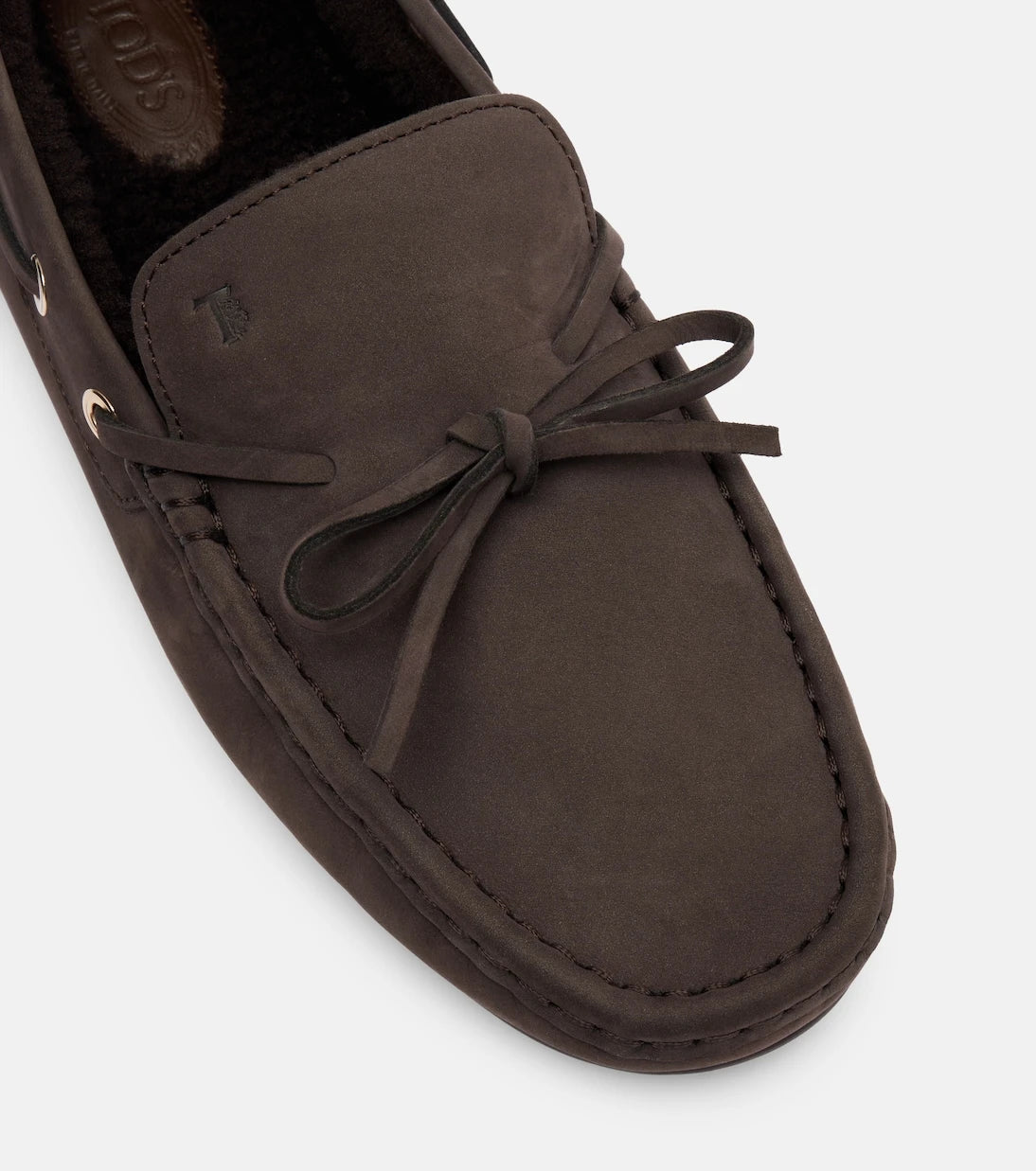 Tod's - Gommino shearling-lined suede boat shoes