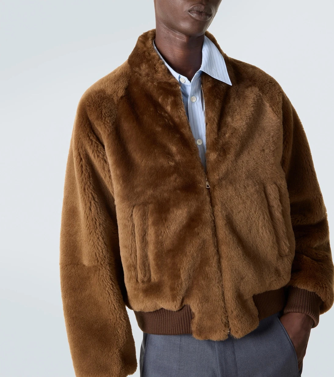 Auralee - Shearling blouson jacket