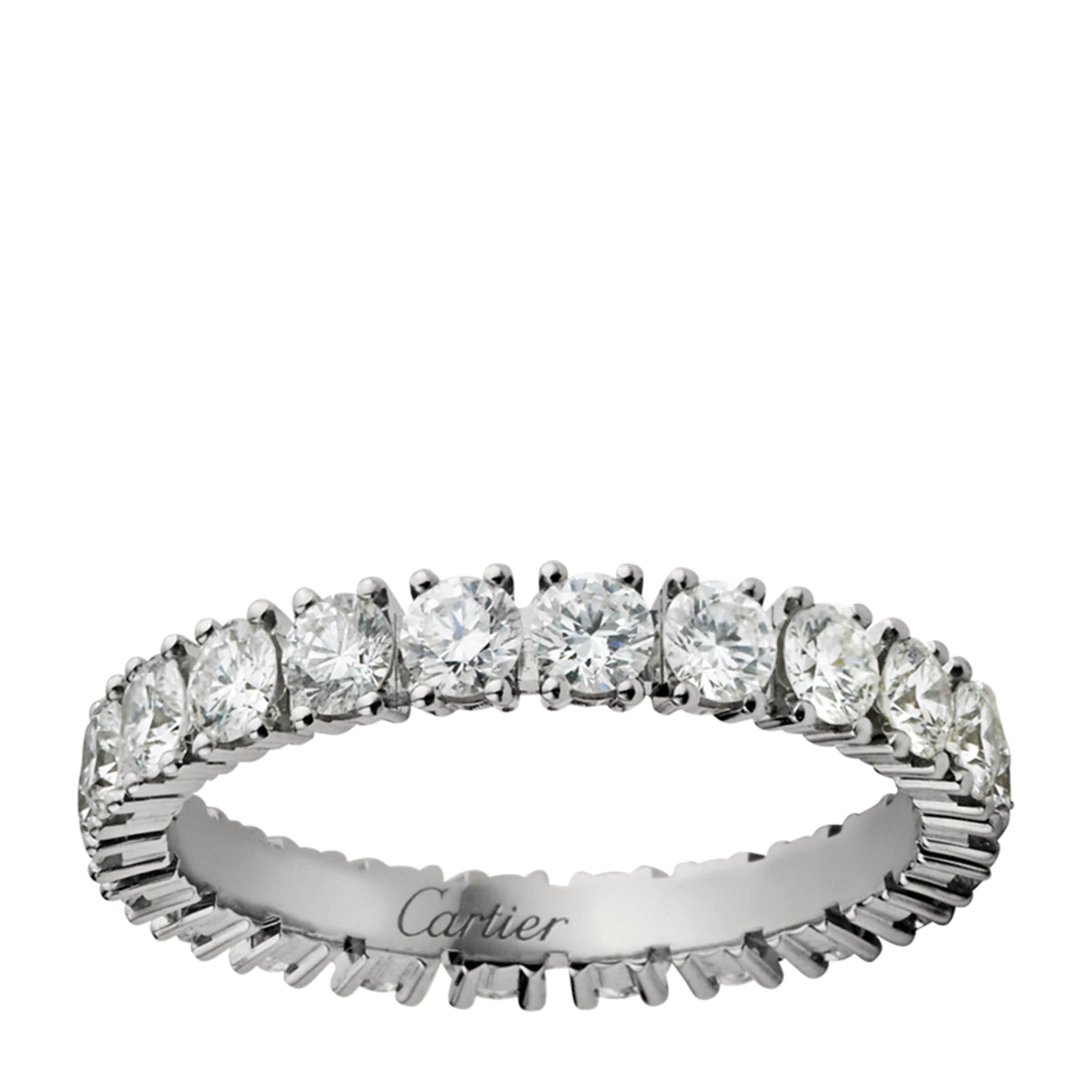 Small Platinum and Diamond Cartier Destinée Ring