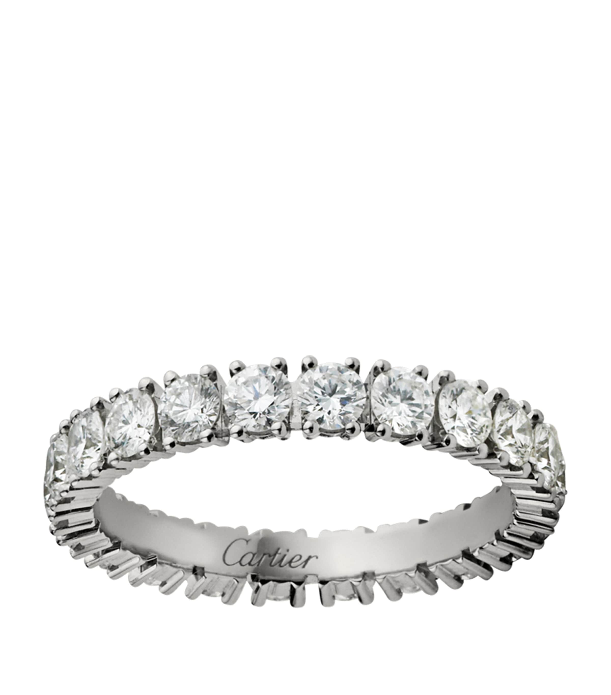 Small Platinum and Diamond Cartier Destinée Ring