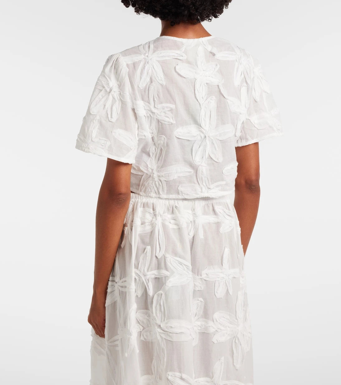 Farm Rio - Coast Shell cotton crop top