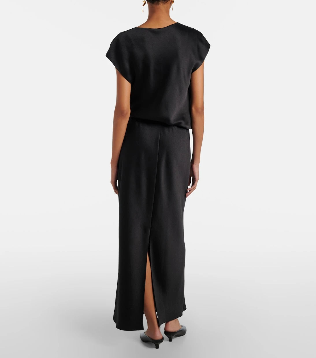 Vince - Draped satin maxi dress