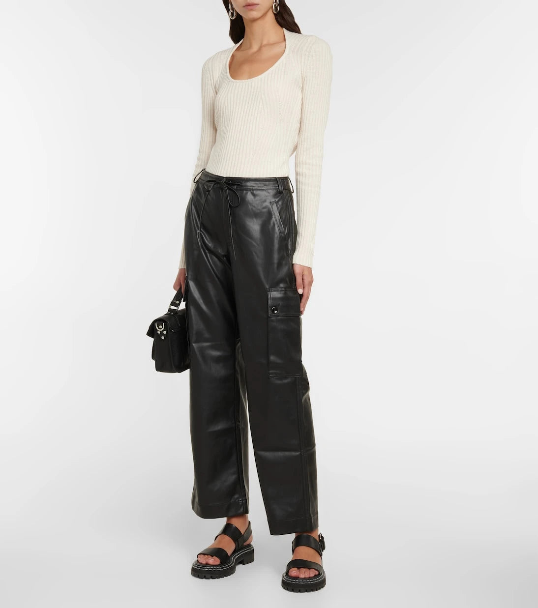 Proenza Schouler - بنطلون كارجو بخصر مرتفع من White Label
