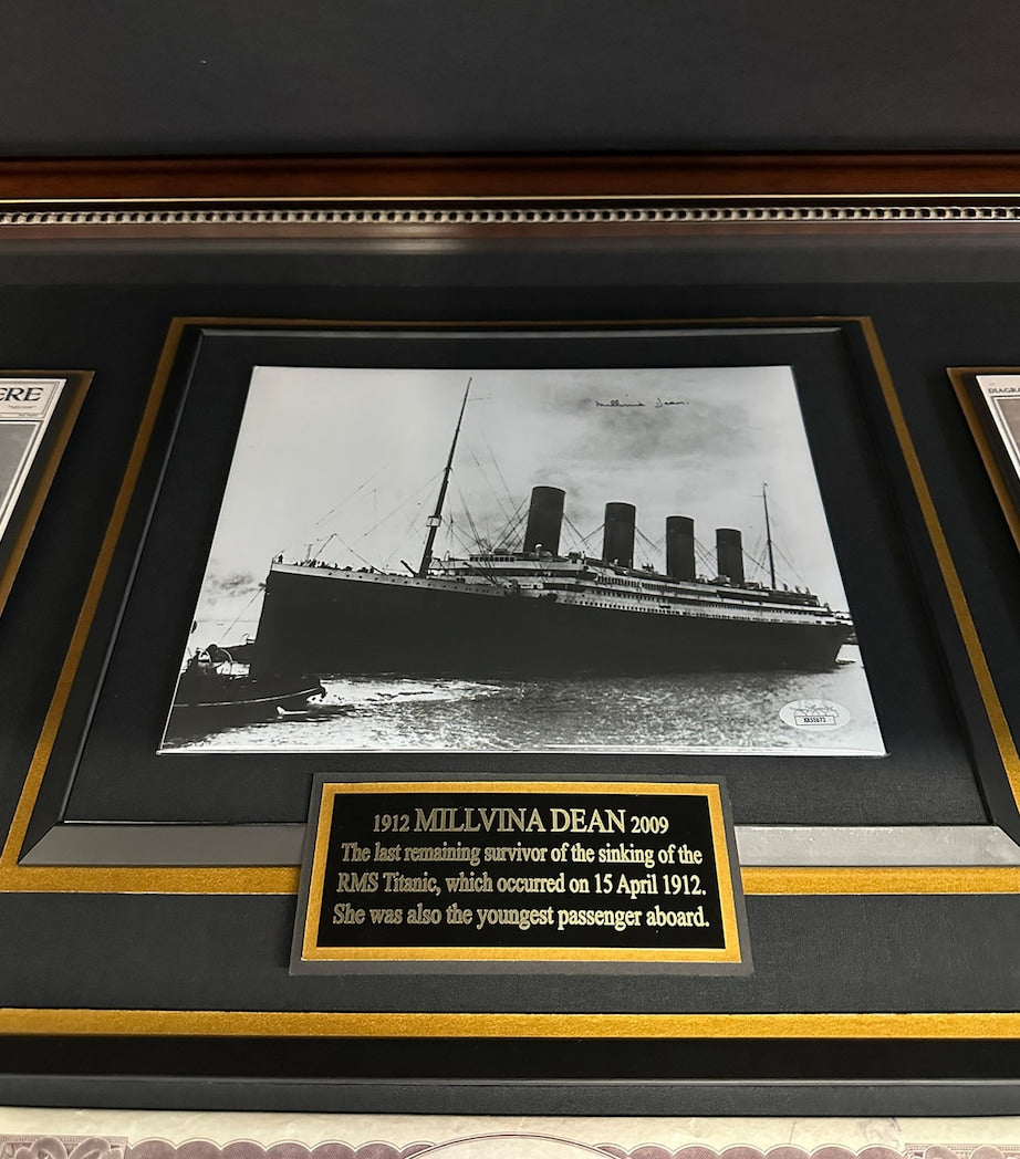 Leipzig Galleries Titanic Last Survivor Autograph and Relic Display