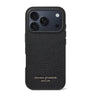 Aspinal Of London Black Grained Leather iPhone 17 Pro Case