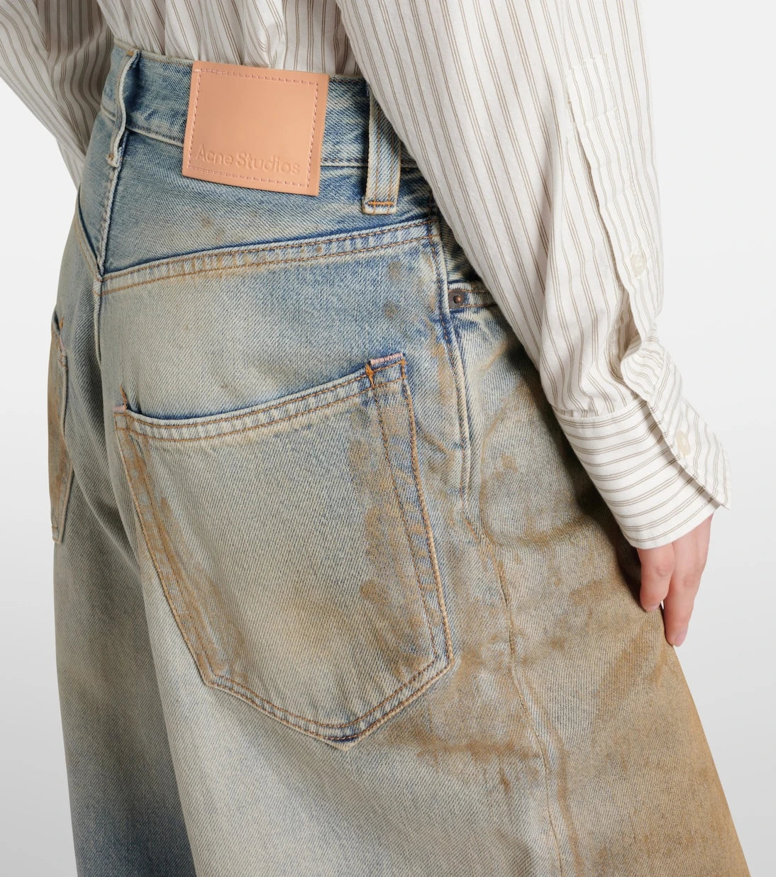 Acne Studios - Penicillin distressed mid-rise wide-leg jeans