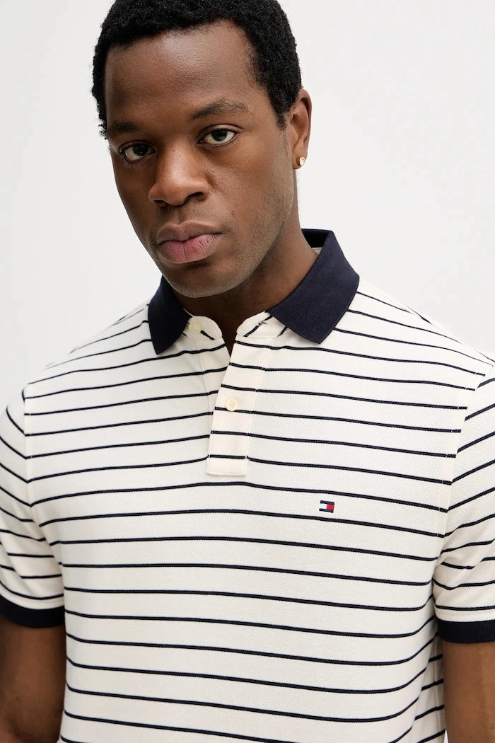 Tommy Hilfiger erkek pamuk elastan polo yaka tişört