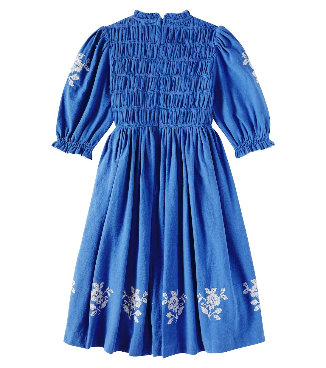 C'era Una Volta - Emmanuelle embroidered smocked cotton dress