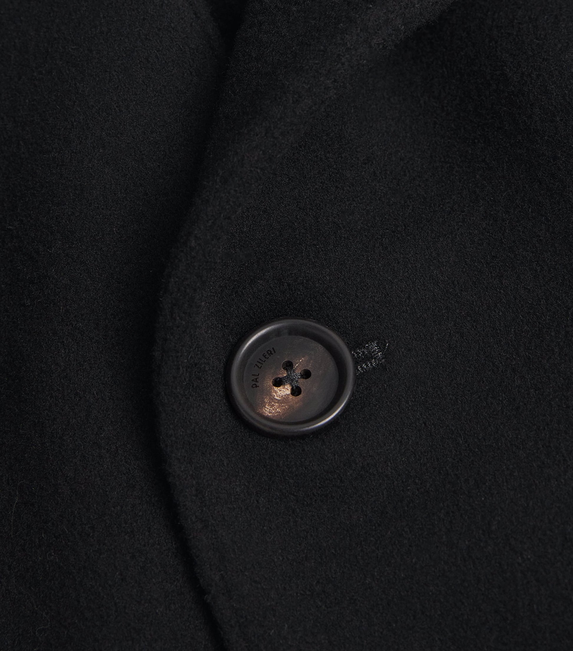 Pal Zileri Black Wool Overcoat