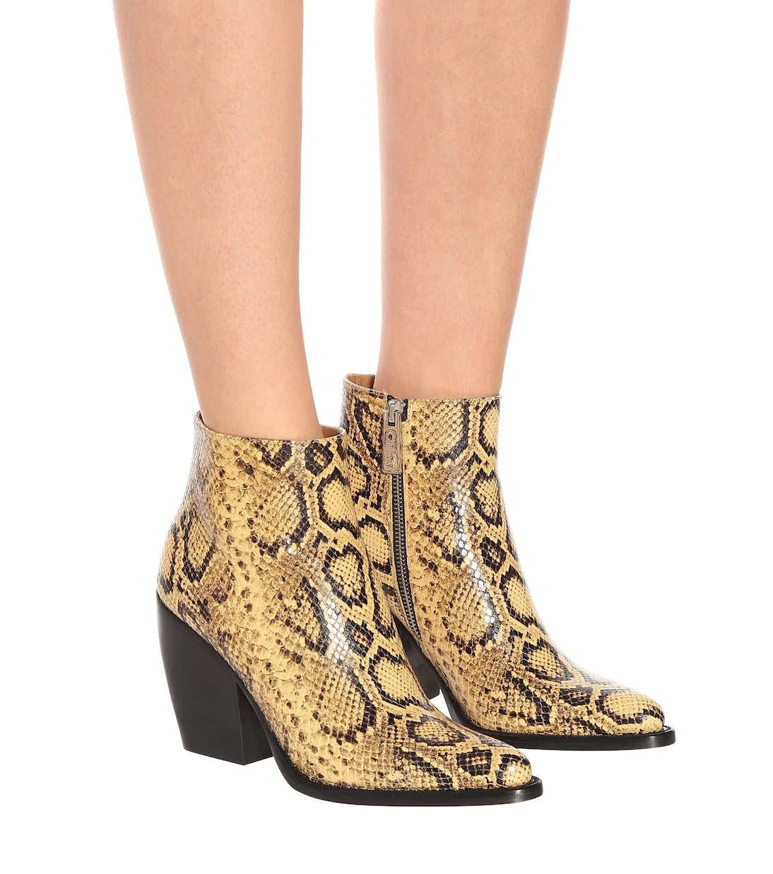 Chloé - Rylee snake-effect leather boots