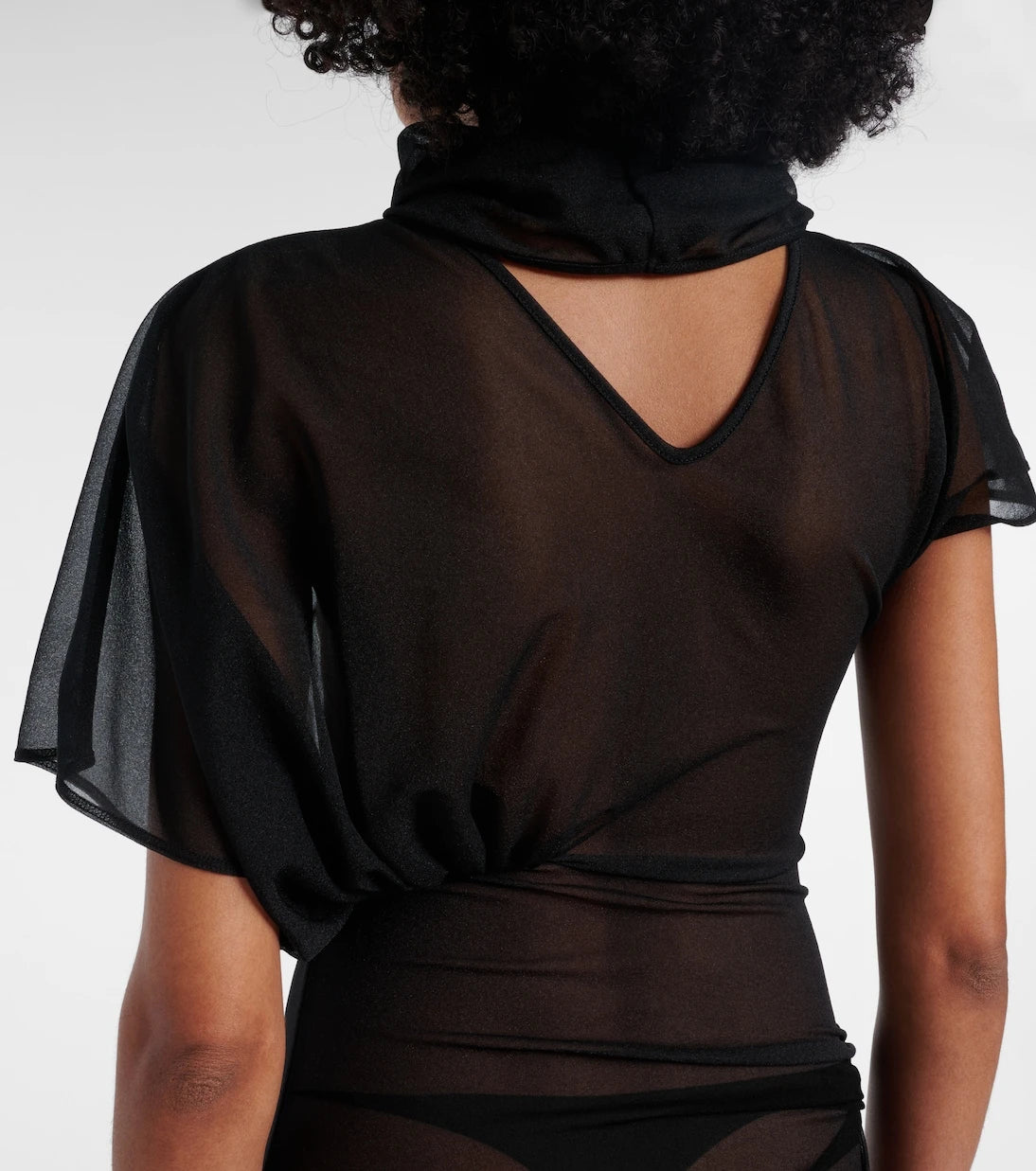 Rick Owens - Lilith sheer organza jersey gown