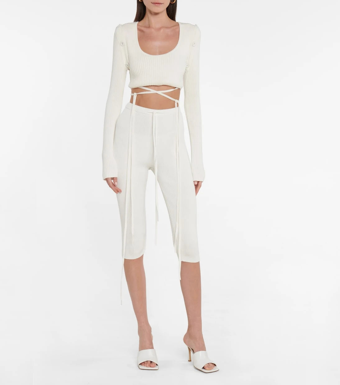 Christopher Esber - Ribbed-knit crop top