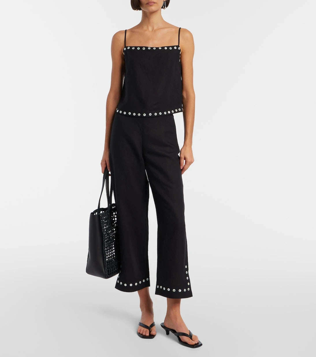 Staud - Piha linen-blend flared pants