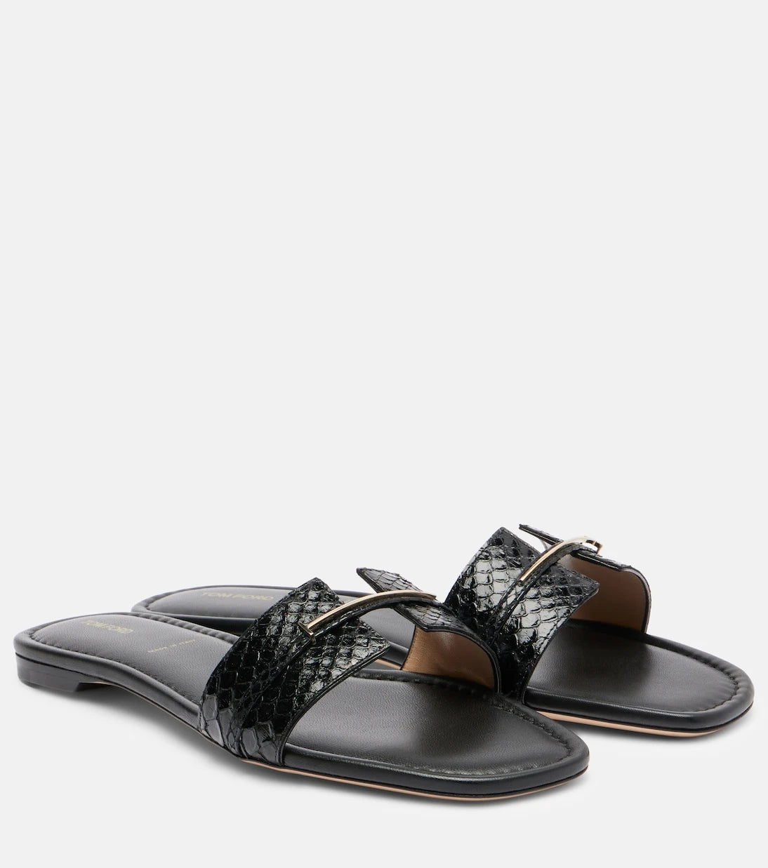 Tom Ford - Julianne croc-effect leather slides