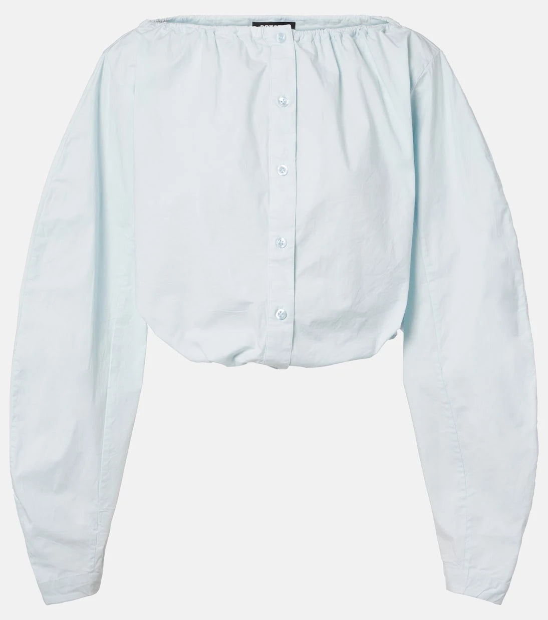 Rotate - Gathered cotton-blend blouse
