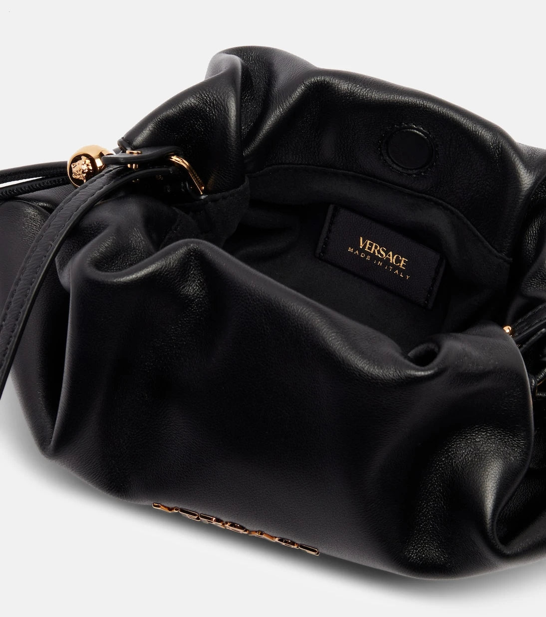 Versace - Versace Tag Mini leather tote bag