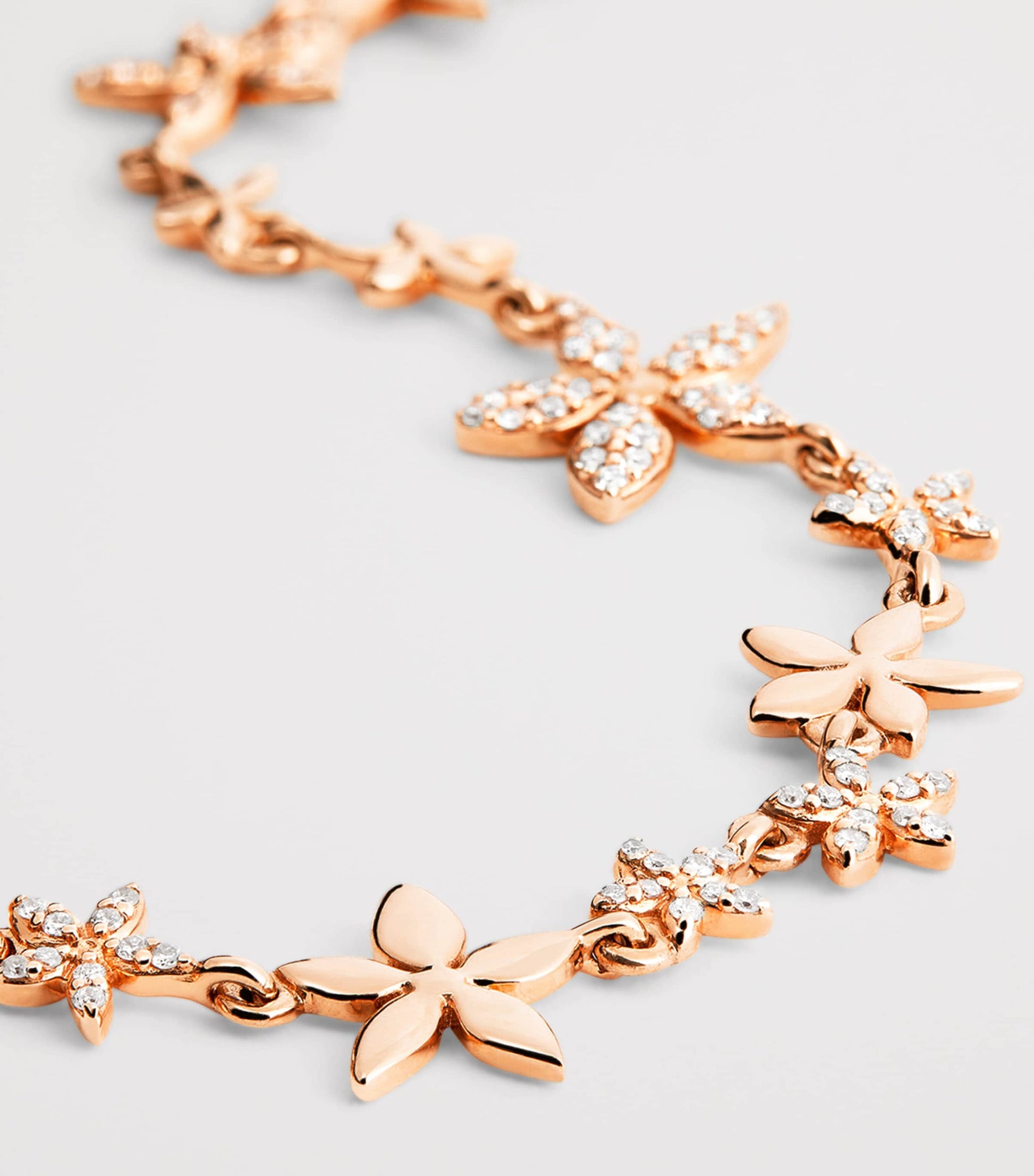 Rose Gold and Diamond Apple Seed Bracelet