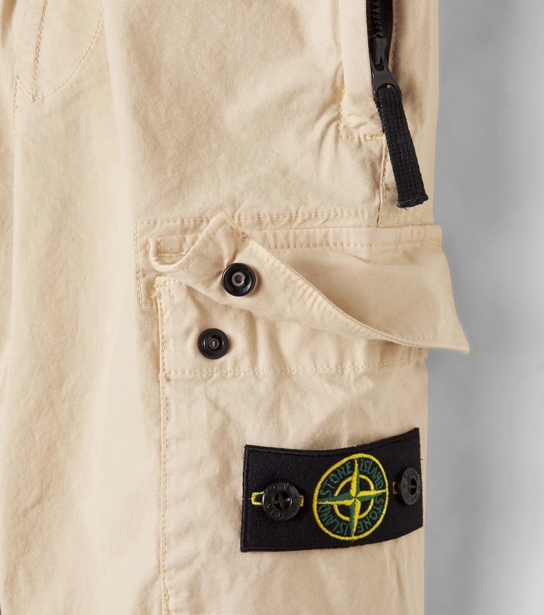 Stone Island Junior - بنطال كارجو من مزيج القطن بشعار البوصلة
