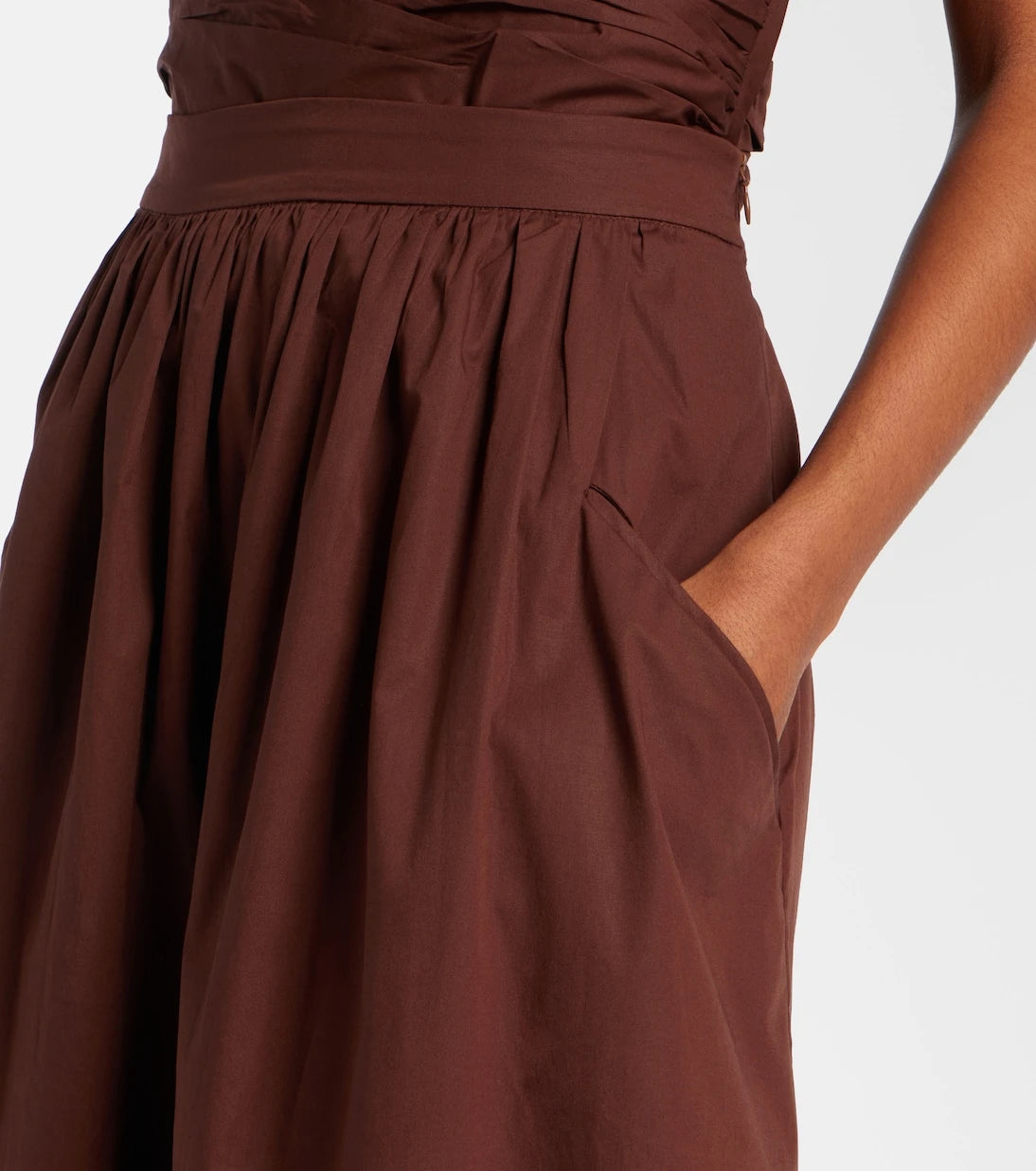 Adriana Degreas - Pleated cotton maxi skirt