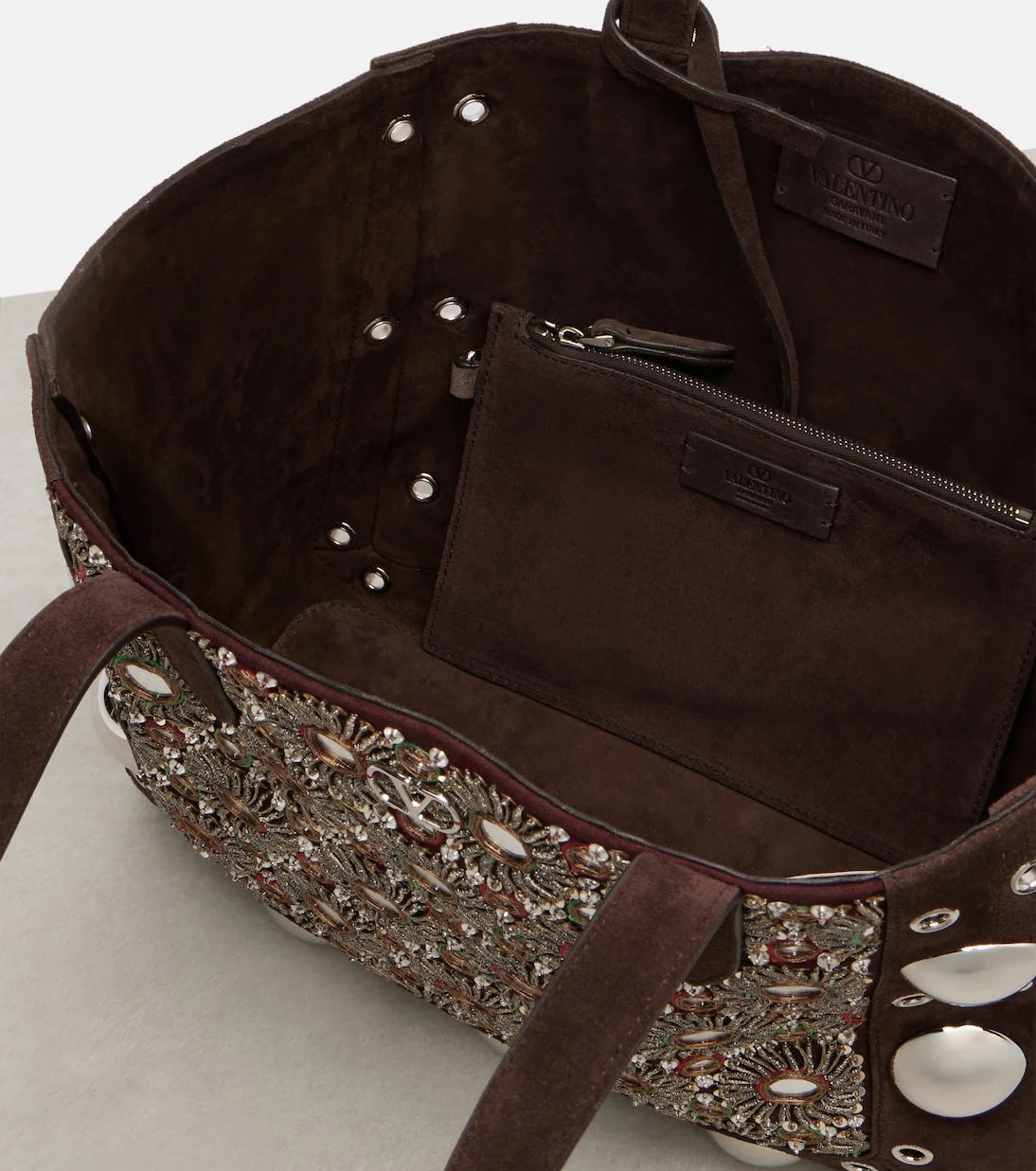 Valentino Garavani - Nellcôte Medium suede tote bag