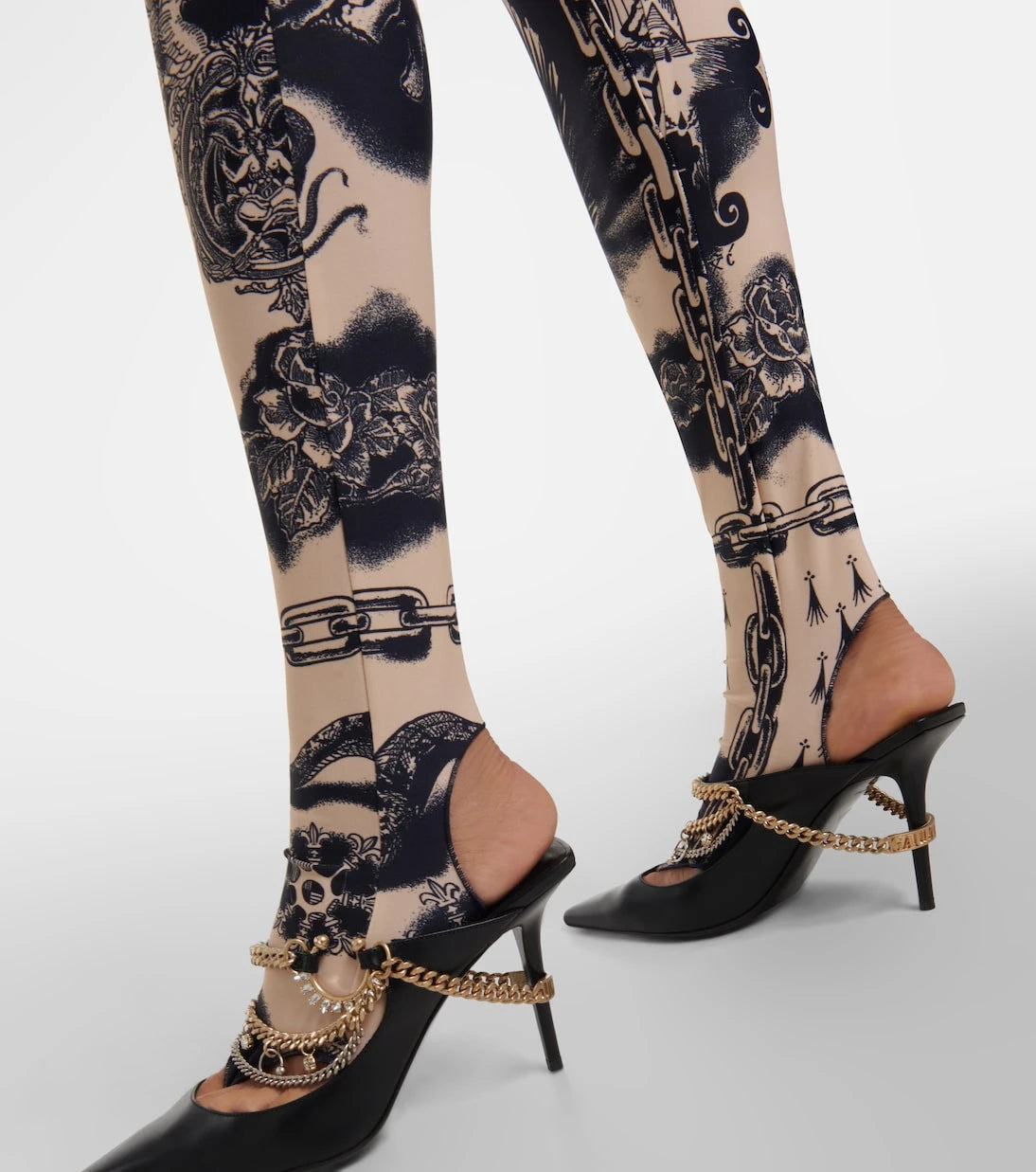 Jean Paul Gaultier - Tattoo Collection printed jersey catsuit
