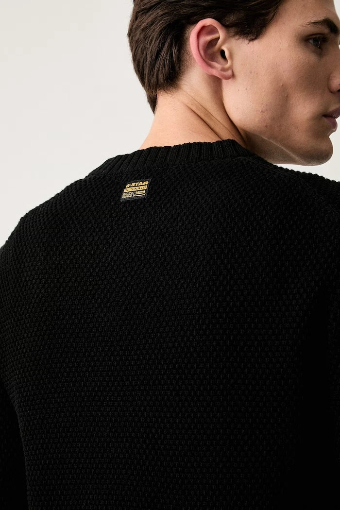 G-Star Erkek Pamuklu Kazak Honey comb structure r