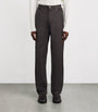Virgin Wool Denim-Effect Trousers