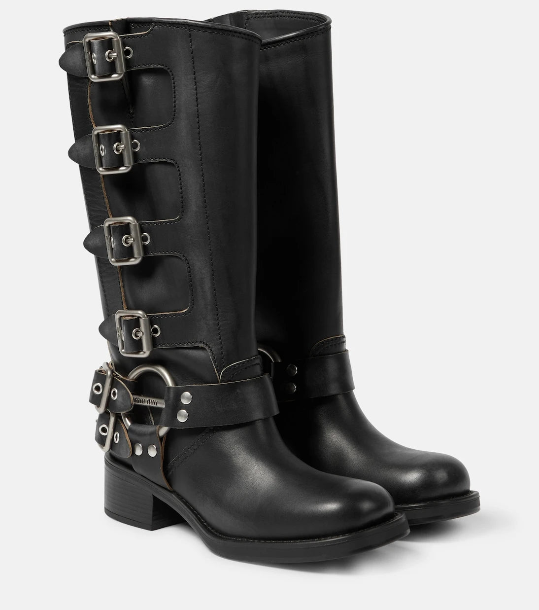 Miu Miu - Leather biker boots
