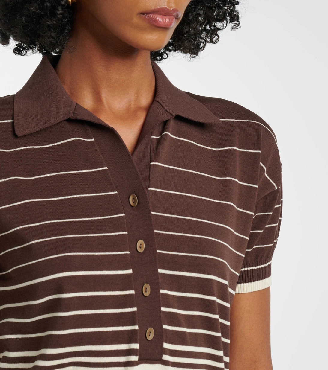 Faithfull - Sable striped cotton-blend polo shirt