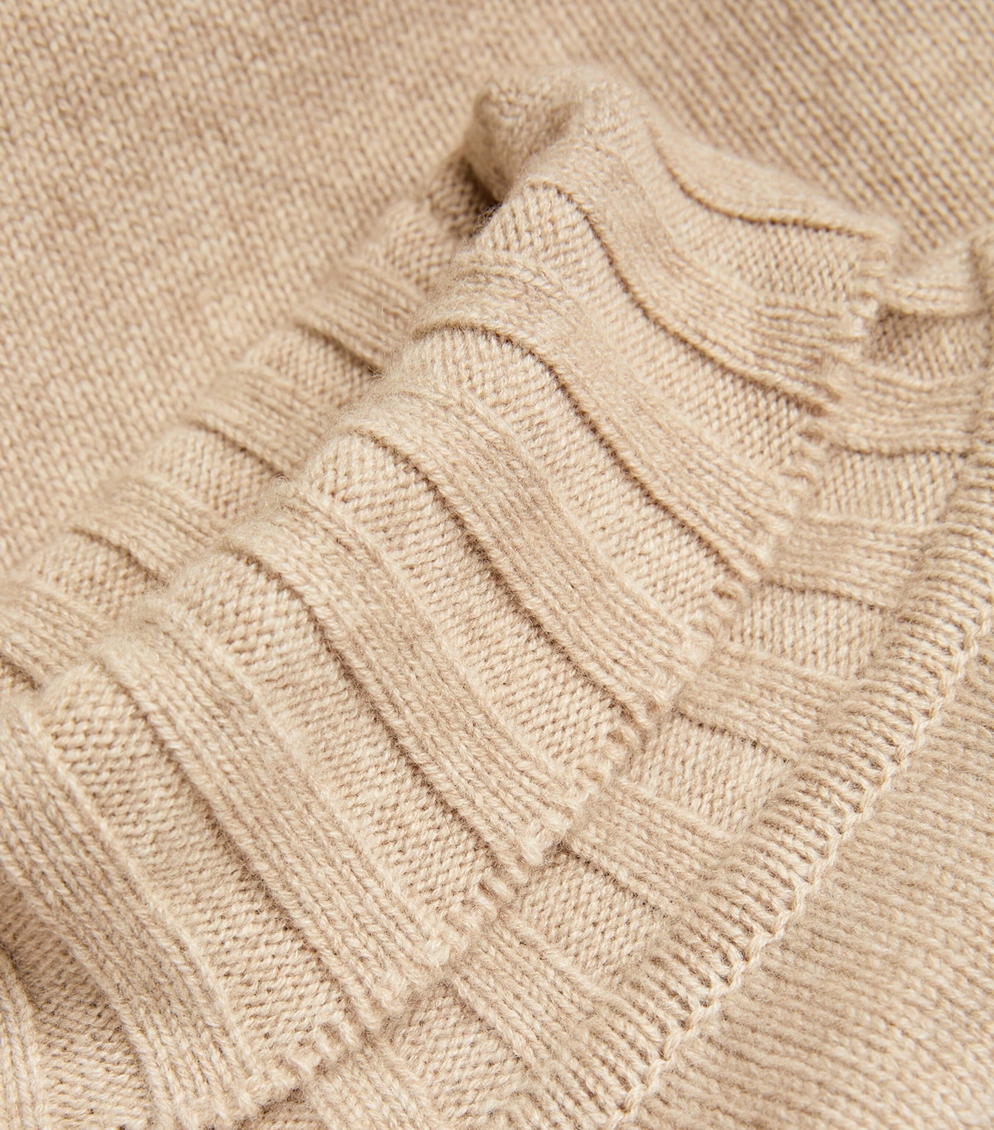 Harrods Beige Cashmere Rollneck Sweater