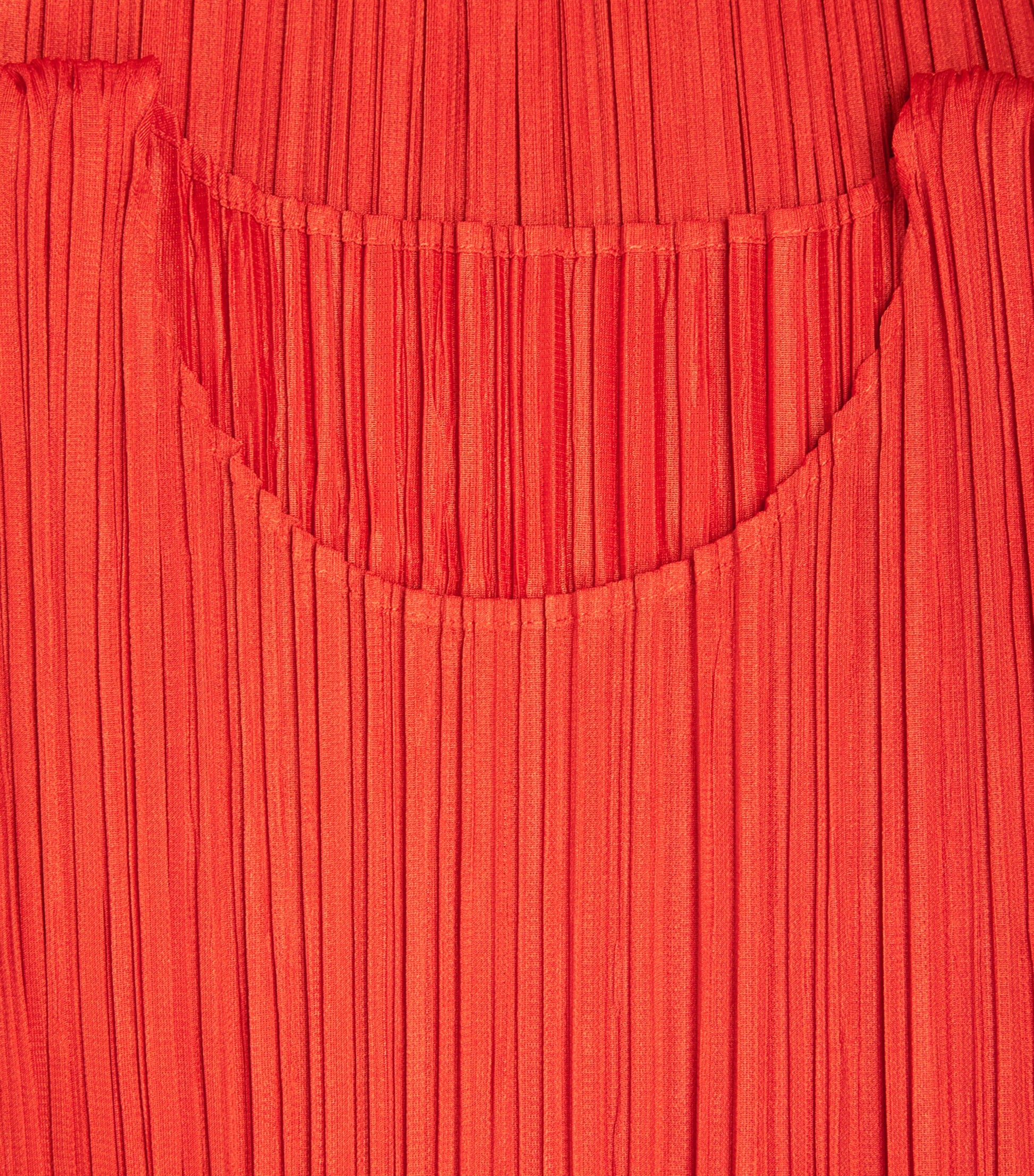 Pleats Please Issey Miyake Red Monthly Colors July Midi Dress