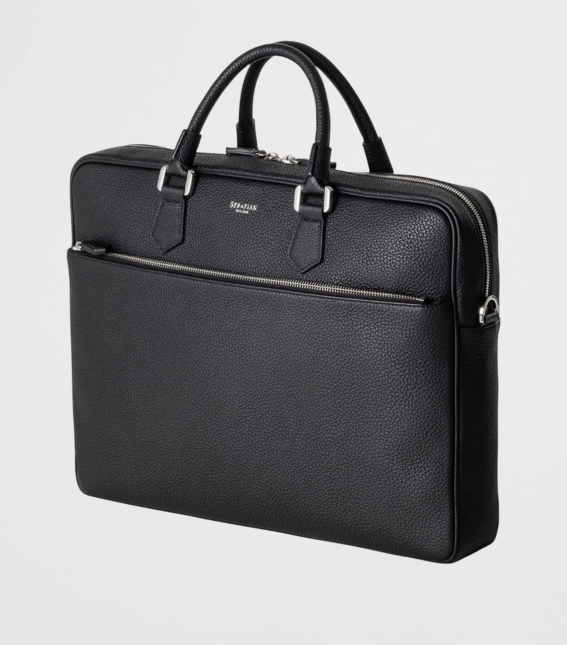 Slim Cachimere Leather Briefcase