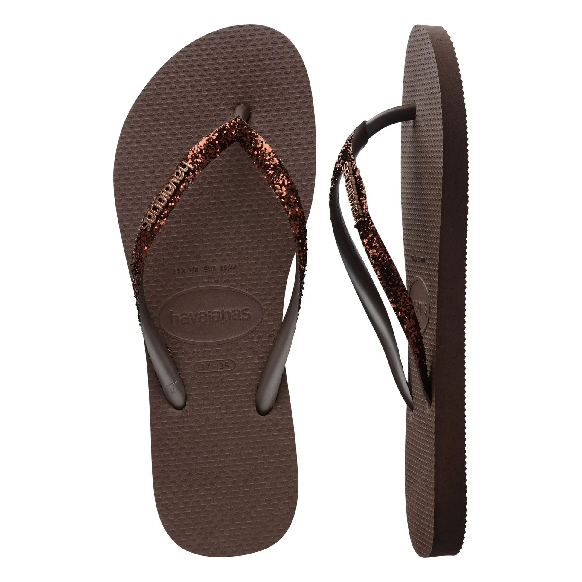 Havaianas - Slim Glitter flip-flops | Chocolate