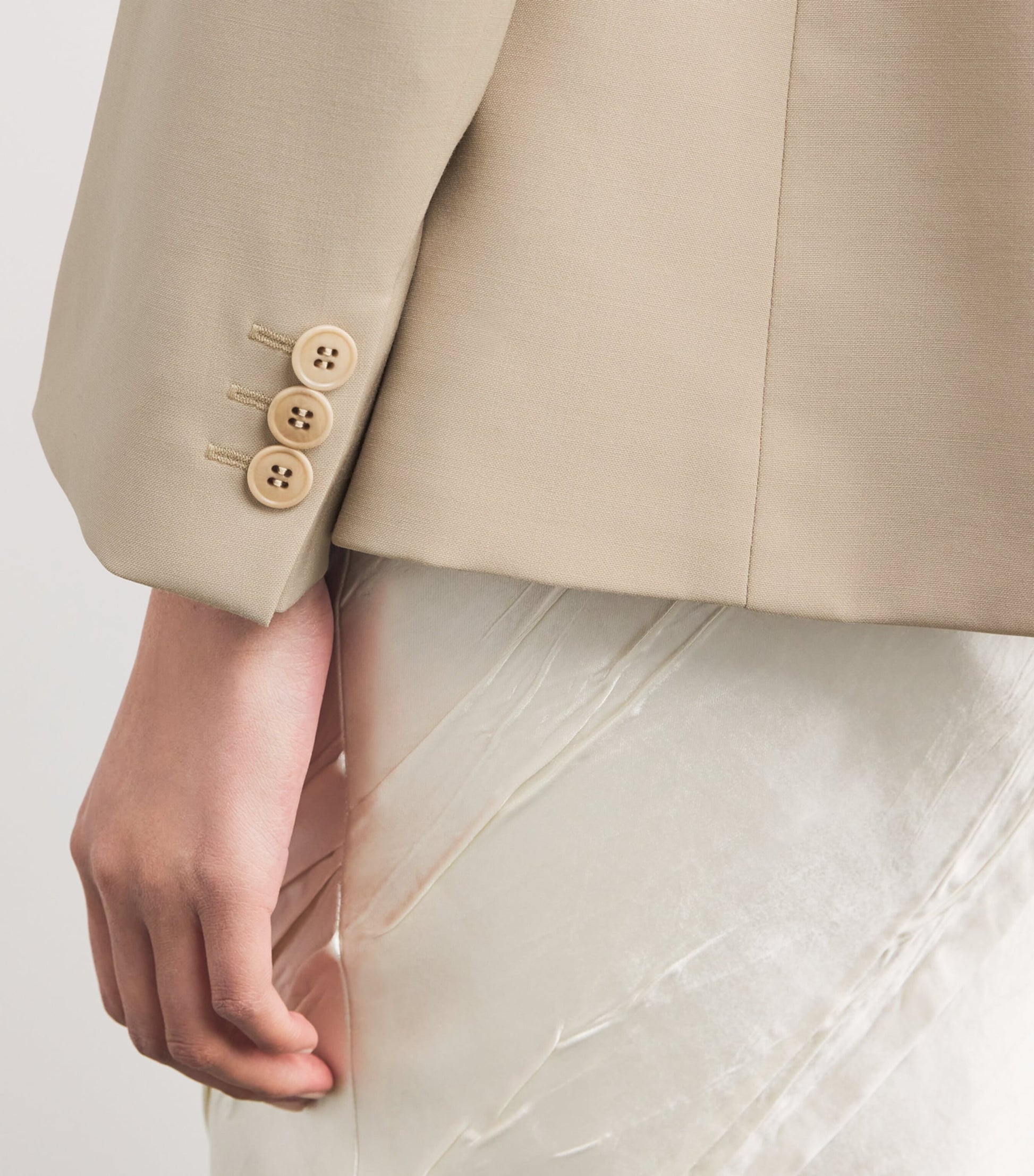 Weekend Max Mara Beige Virgin Wool Blazer